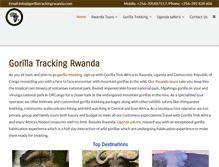 Tablet Screenshot of gorillatrackingrwanda.com